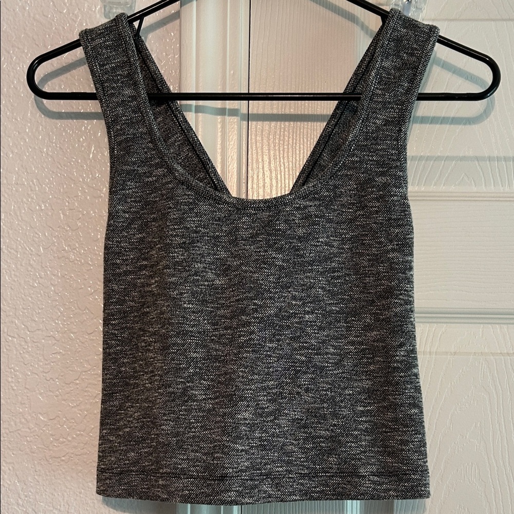 Madewell Gray Cross-Back Tank Top